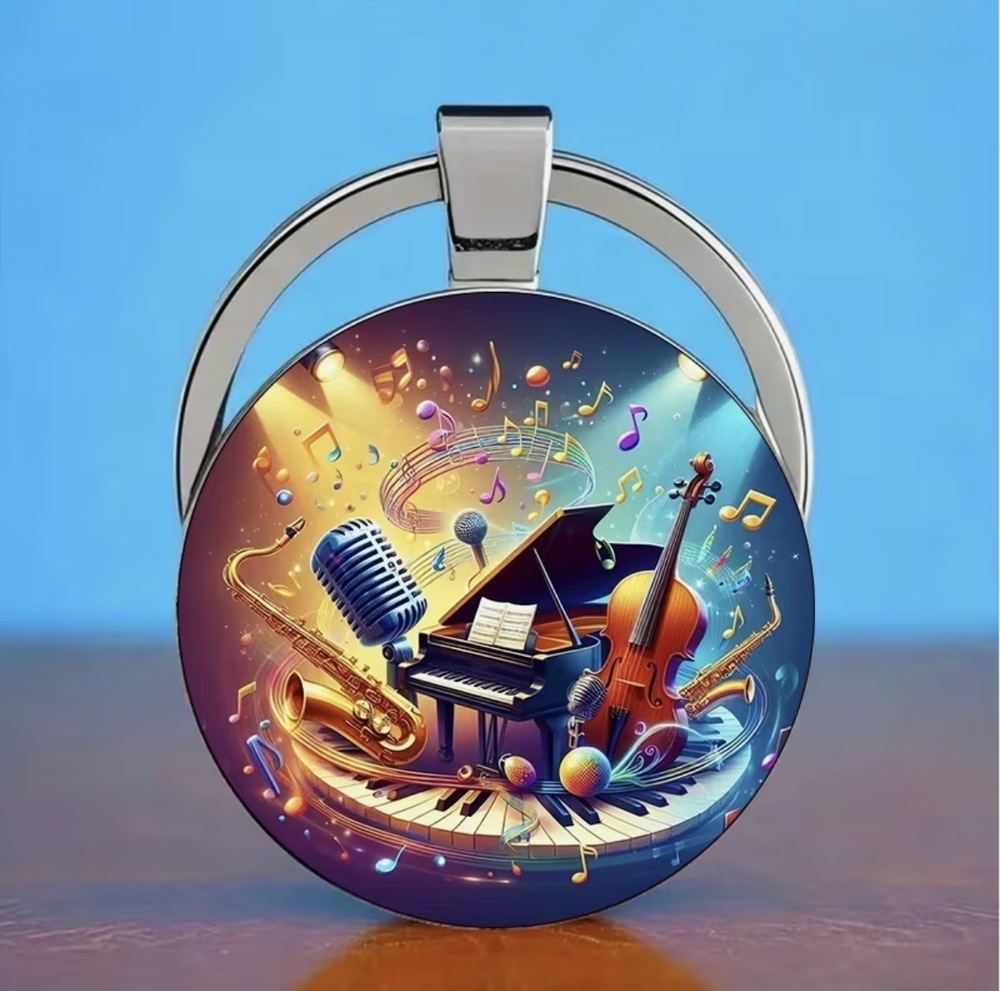 3/$25 Music Symphony Art Musical Instruments Keychain